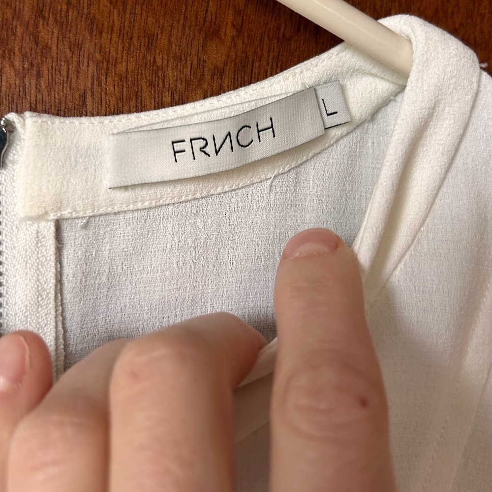 FRNCH White Asymmetric Blouse